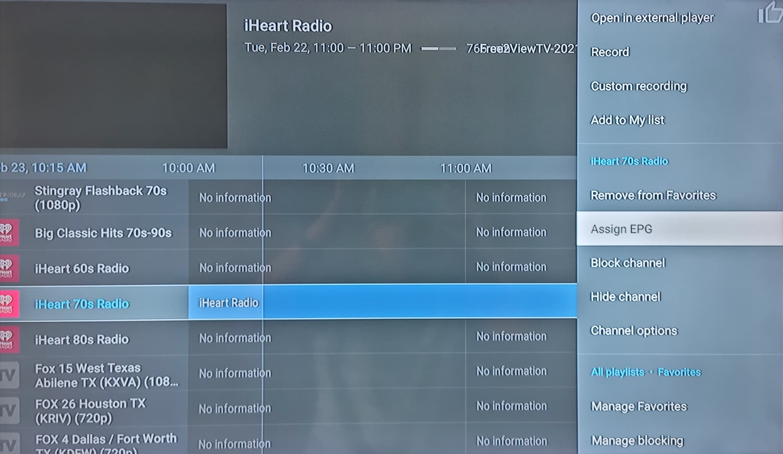 IPTV Suomi käyttöliittymä